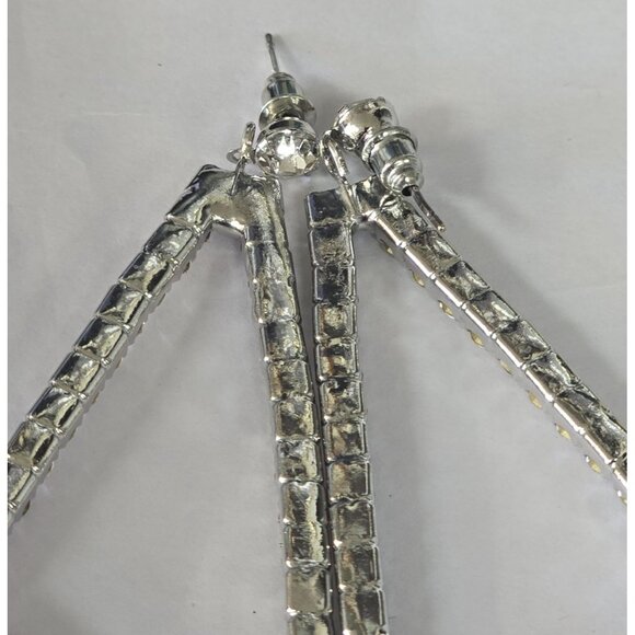 Triangle Drop Earrings – Elegant Rhinestone Sparkle - Picture 12 of 12